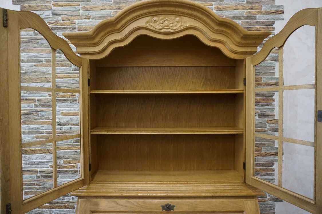 Sekretarzyk z litego naturalnego dębu z nadstawką lity dąb szer 111 cm