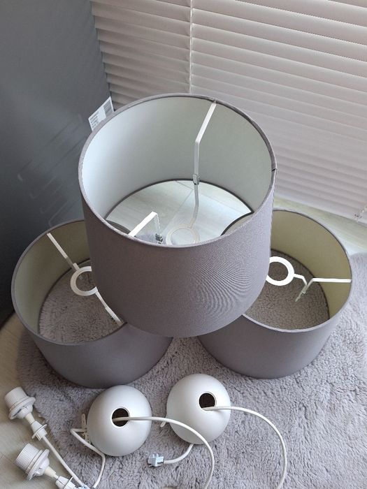 Klosze IKEA SKOTTORP 3 szt + 2 oprawki