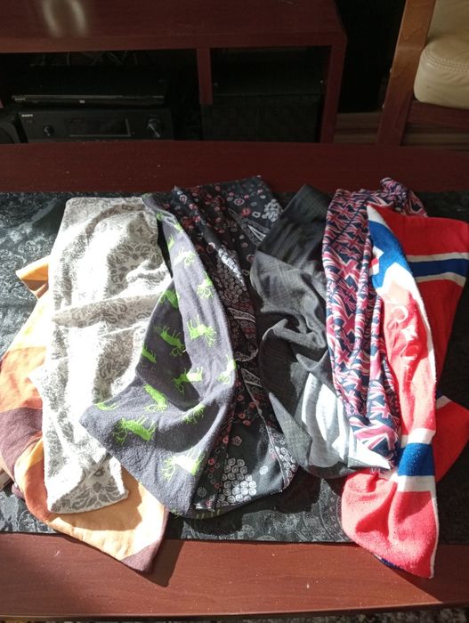 7 cienkich bawełnianych komin szalik