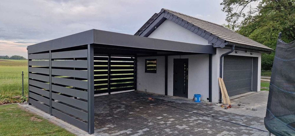 Wiata samochodowa, garażowa, dwustanowiskowa, carport, wiata