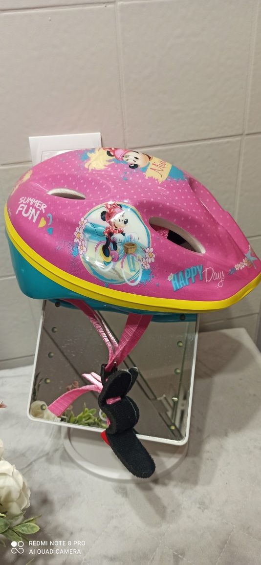 Kask dla dziewczynki rowerowy Myszka  Minnie 52 56