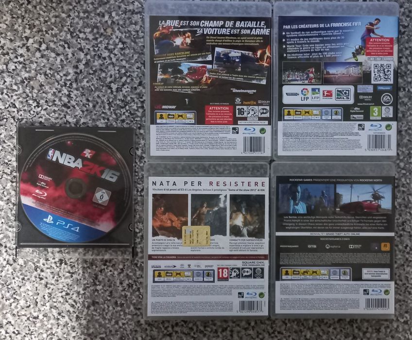 Conjunto de 5 jogos Playstation 3/4 LER DESCRIÇÃO