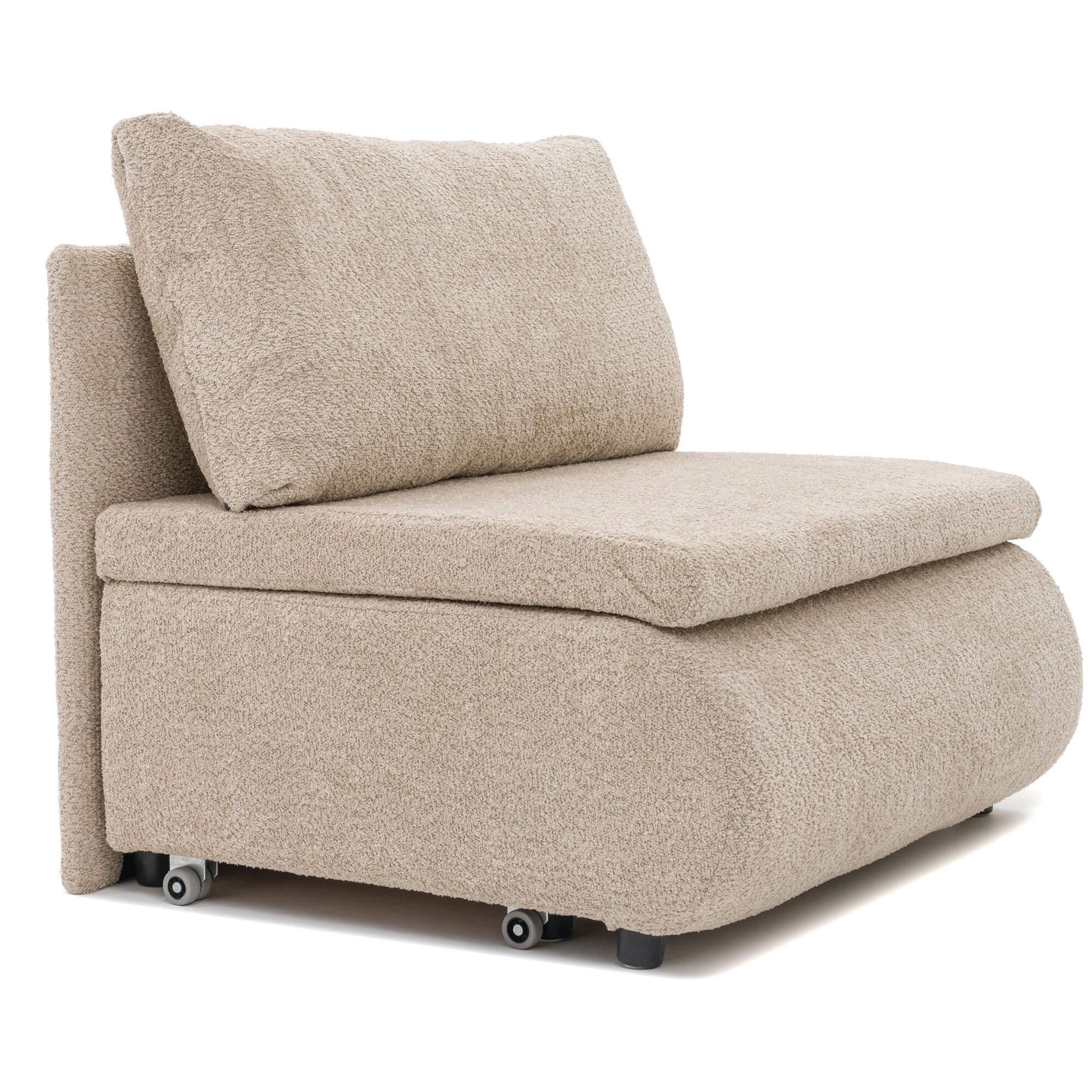 Sofa amerykanka MEG beżowa tkanina boucle