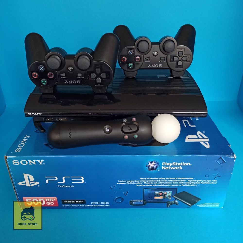 Sony Playstation 3/PS3 Super Slim 500gb + 32 ігри + Гарантія 3 місяці