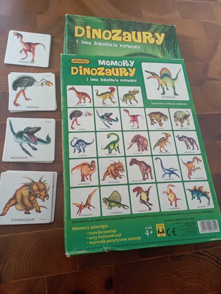 Gra memory dinozaury