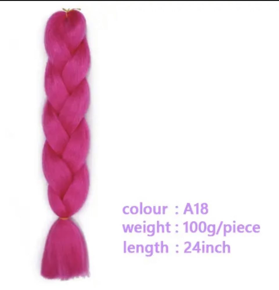 Канекалон фуксия волосы малиновые ярко розовые 60см