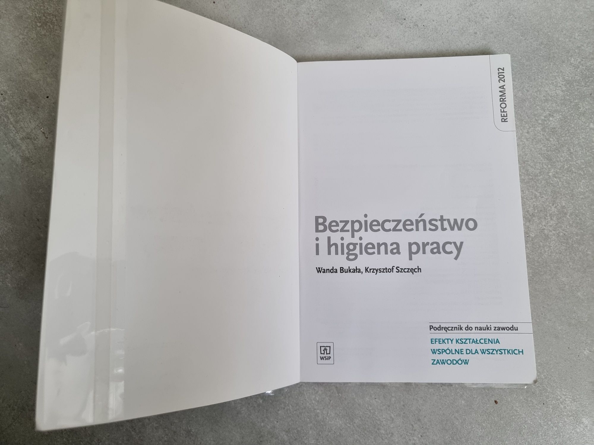 Bezpieczeństwo i higiena pracy, podręcznik dla liceum, technikum