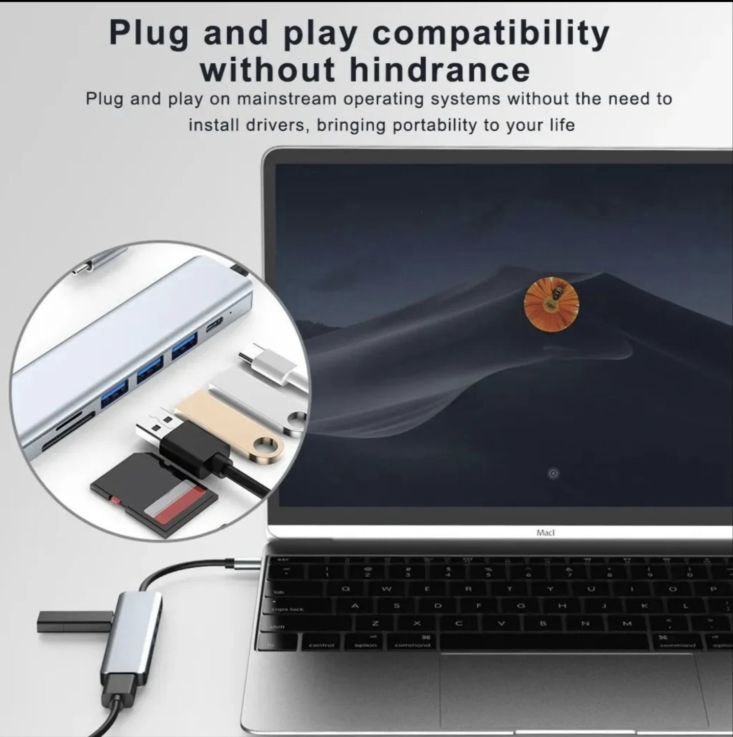 Type C - HDMI концентратор, Type C hub