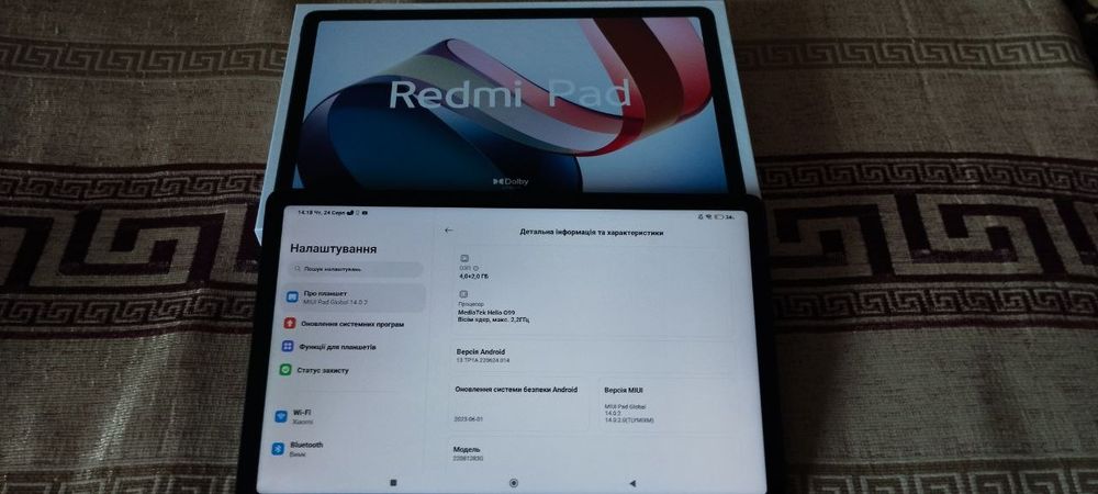 Новий планшет Xiaomi Redmi Pad 4/128 ГБ темно-сірий