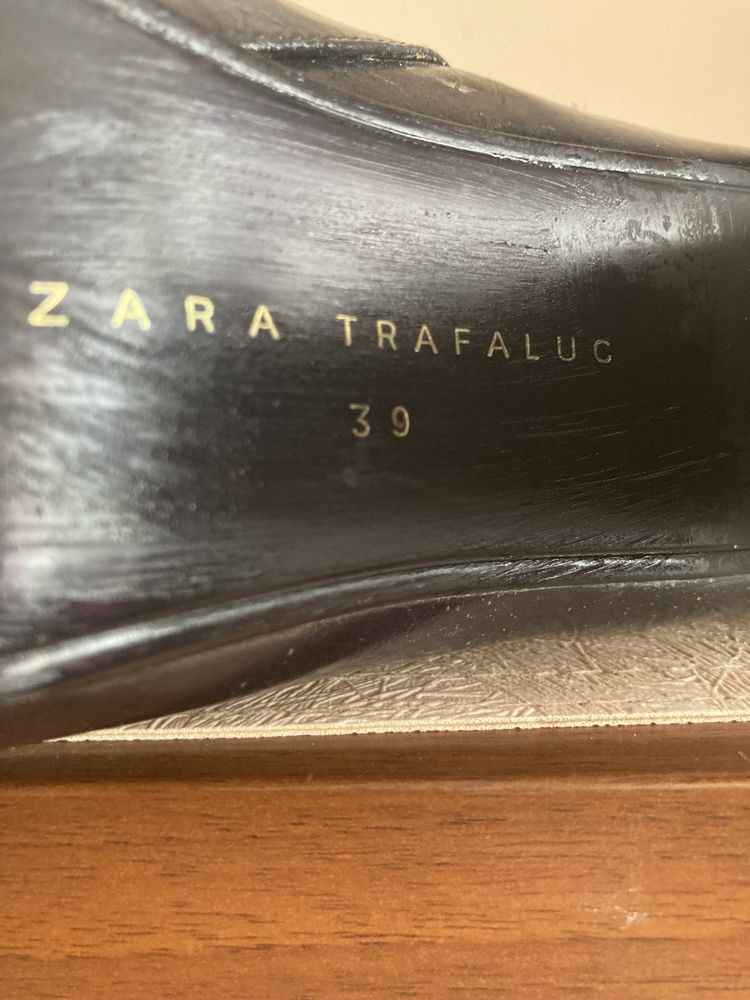 Botki granatowe marki Zara, rozm.39