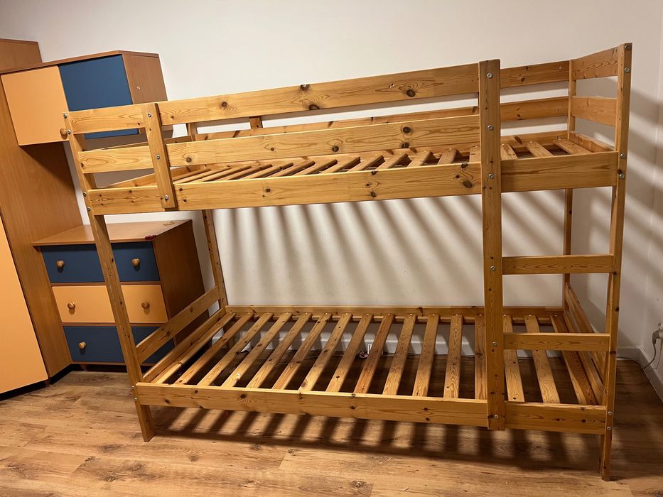 Łóżko piętrowe MYDAL Ikea, sosna