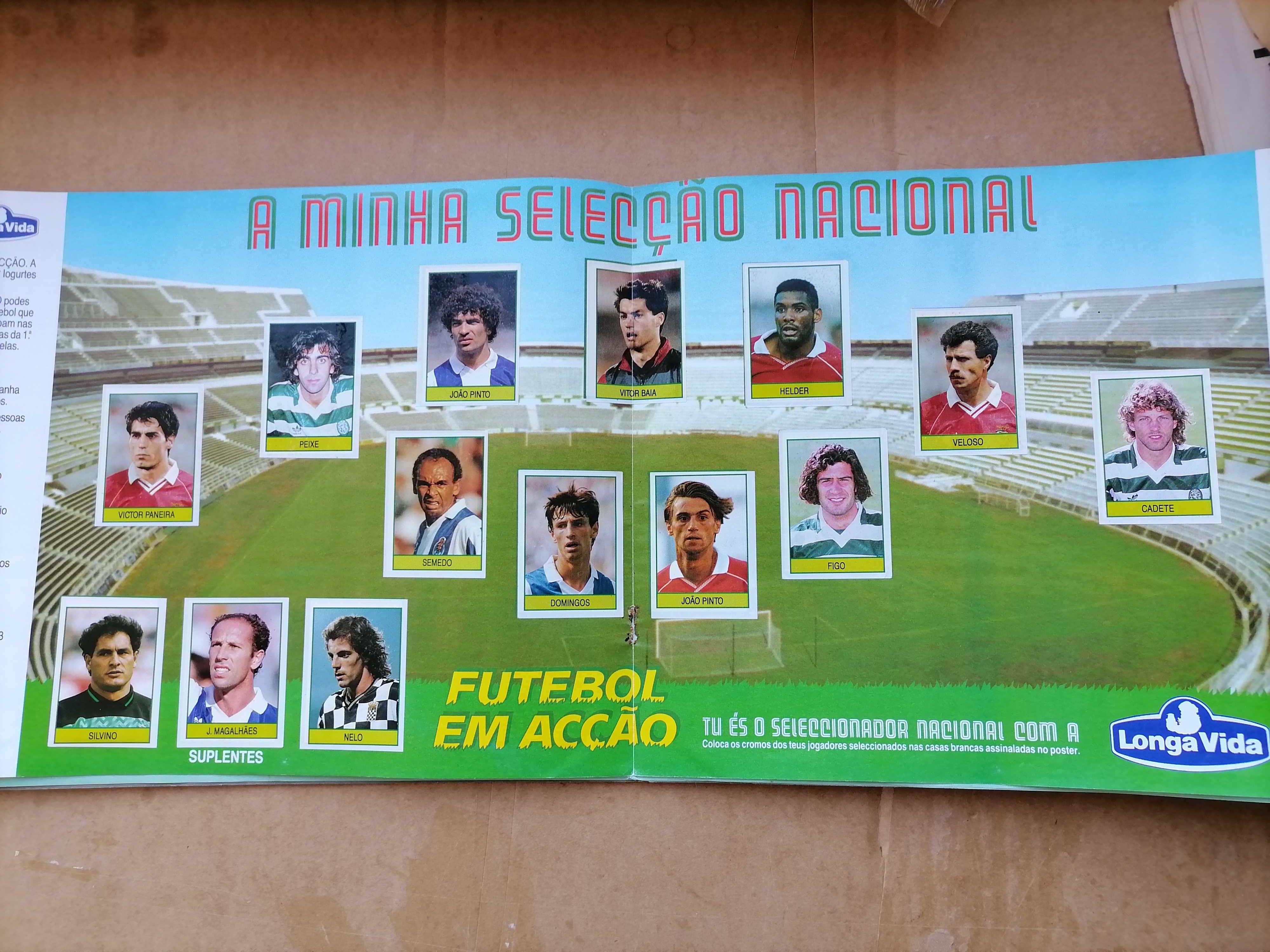 Caderneta Cromos *COMPLETA* FUTEBOL em ACÇÃO 1993 Yogurtes Longa Vida