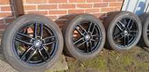 Koła letnie  felgi aluminiowe 5x112 17 cali czarne vw skoda audi seat