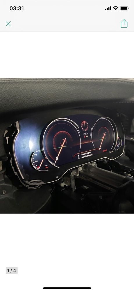 Bmw 6WB f15 f16 f30  G30/G01LED приборная панель. Спидометр. Установка
