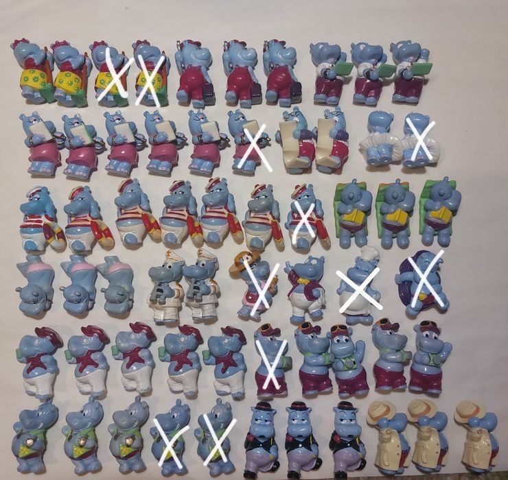 Фігурки Вкладыш іграшки кіндер поштучно вампір ведмідь бегемот