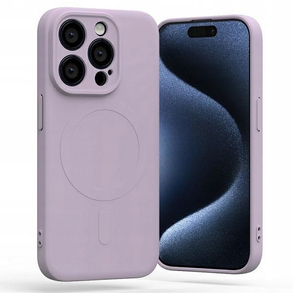 Etui do iPhone 15 Pro Mercury MagSafe Silikonowe liliowe
