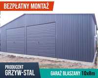 Grafitowy Garaż Blaszany , Blaszak , Wiata , Magazyn - GrzywStal