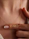 Colar para mulheres de aço inoxidável de cor dourado