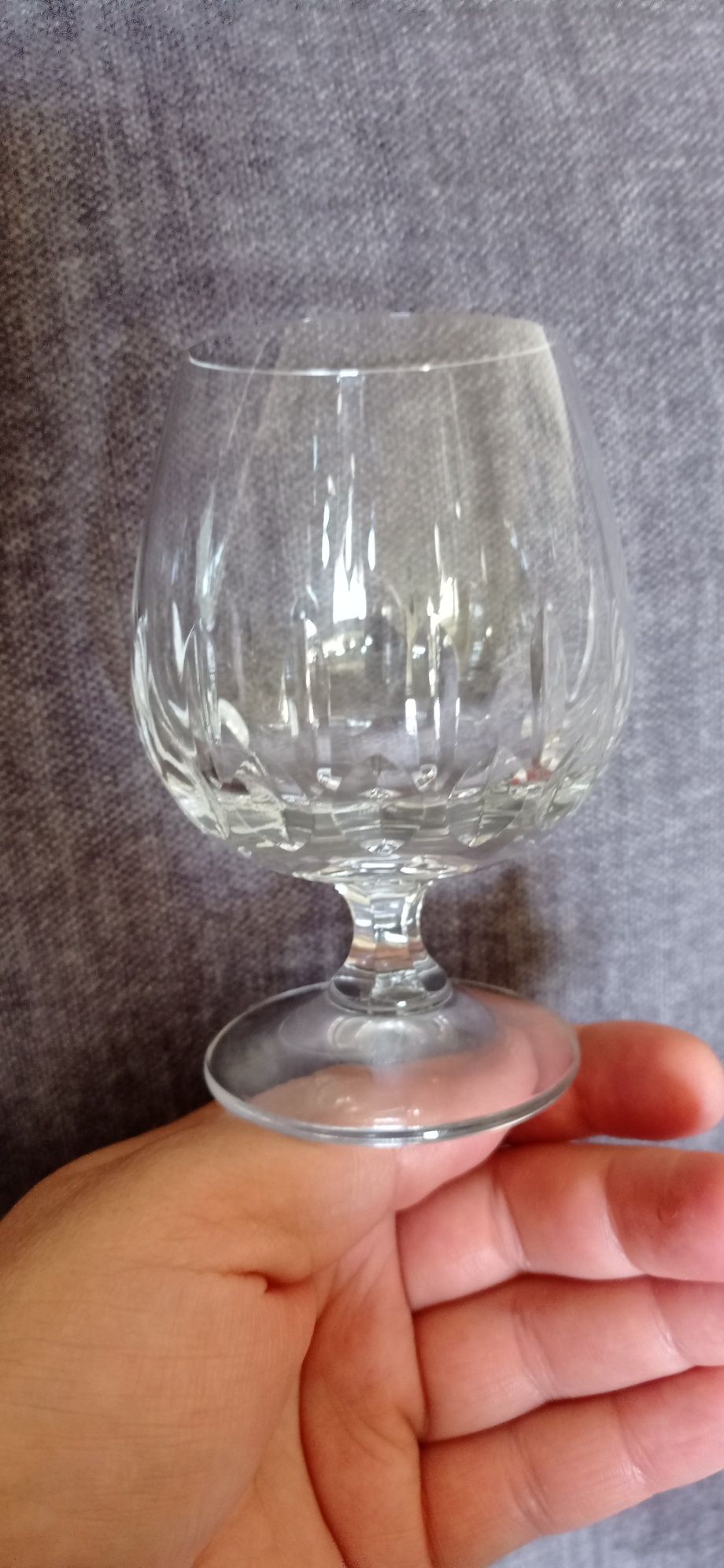 Komplet  kieliszkow z ciętego szkla-vintage-4szt