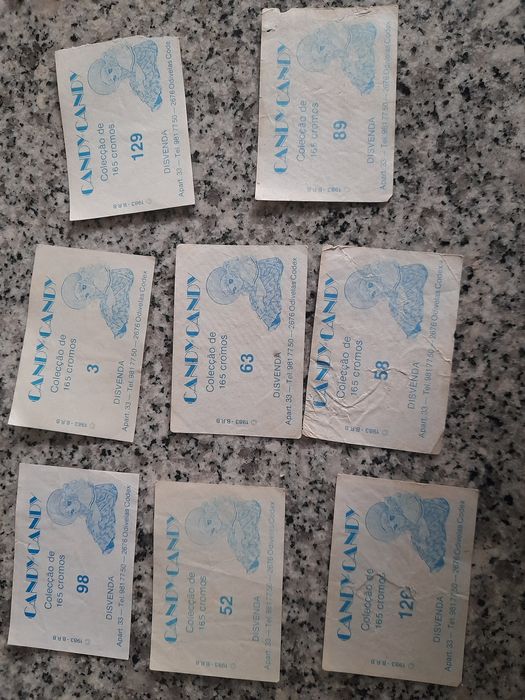 Cromos candycandy com cerca 50 anos