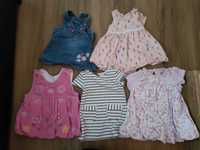 5 sukienek niemowlęcych 62cm
