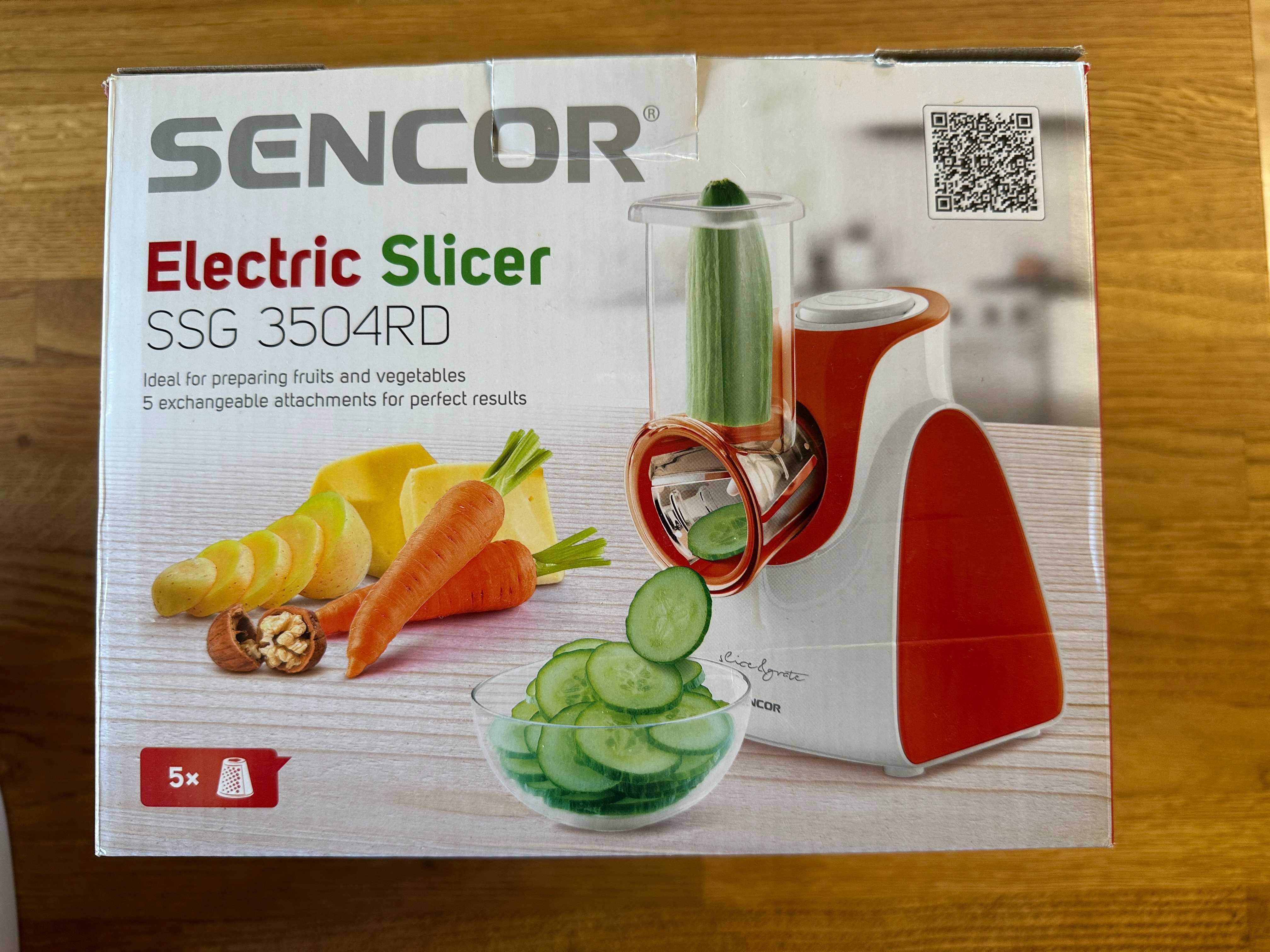 SENCOR elektryczna krajalnica tarka do warzyw i owoców 5 WKŁADEK JAPAN