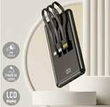 Power bank 10000 mAh z kablami PB-WK-101 czarny