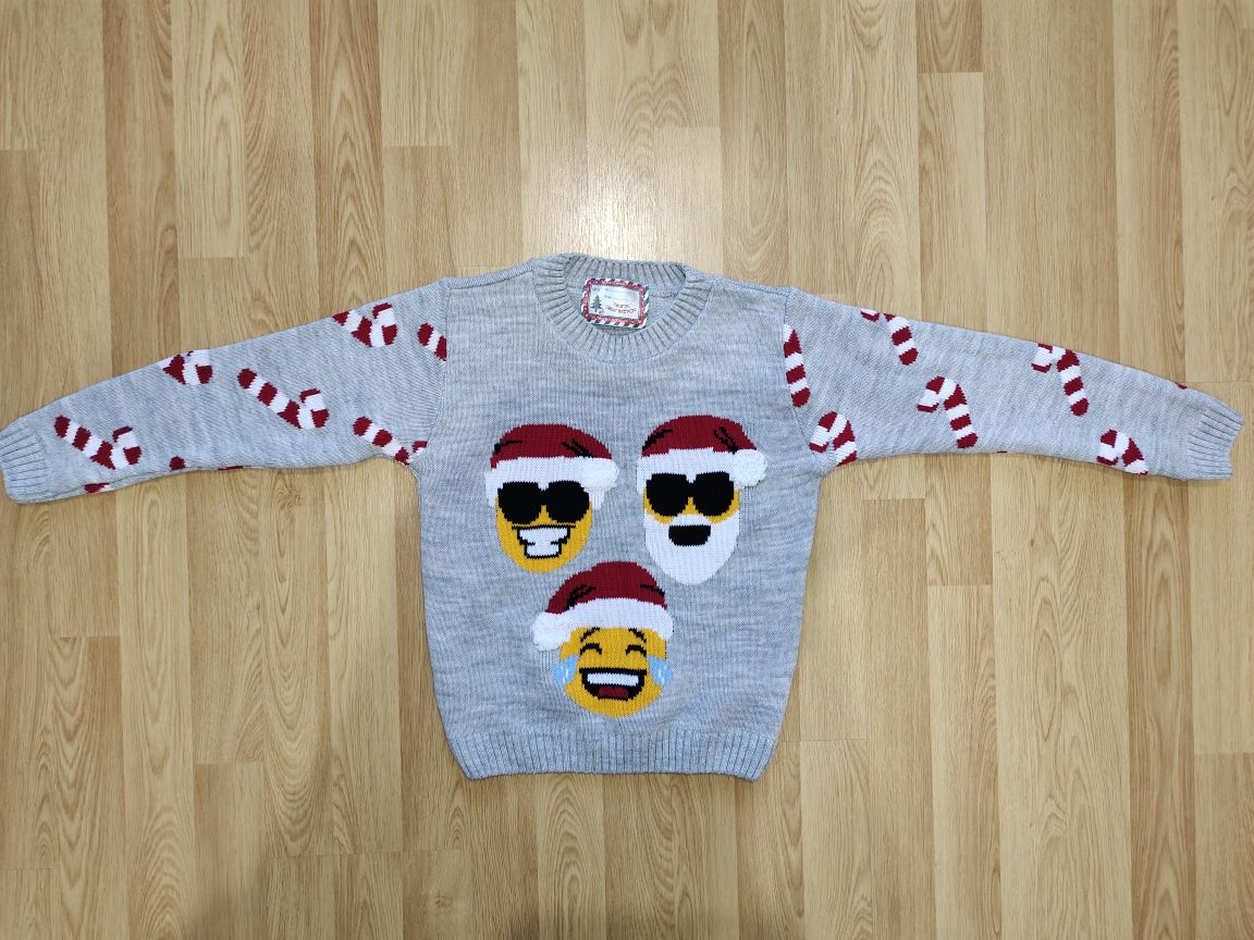 Новорічна кофта, новорічний светр для хлопчика (128-134 см, 8-9 років)
