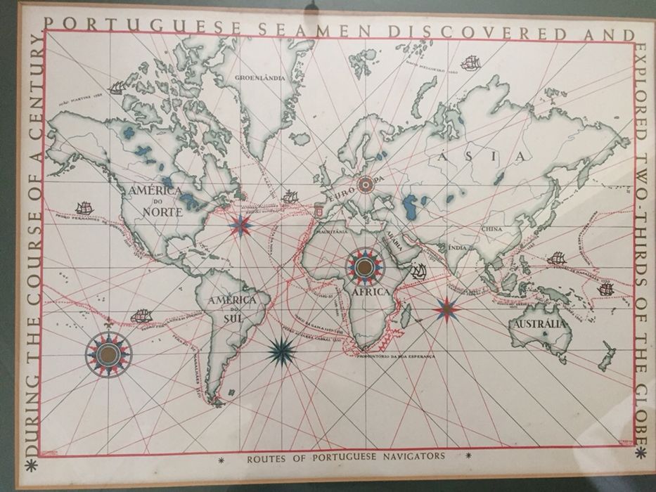 Gravura mapa-mundo