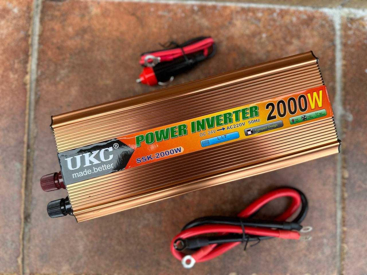 ‼️ Преобразователь 24v-220v 2000w. Інвертор. Перетворювач струму ‼️