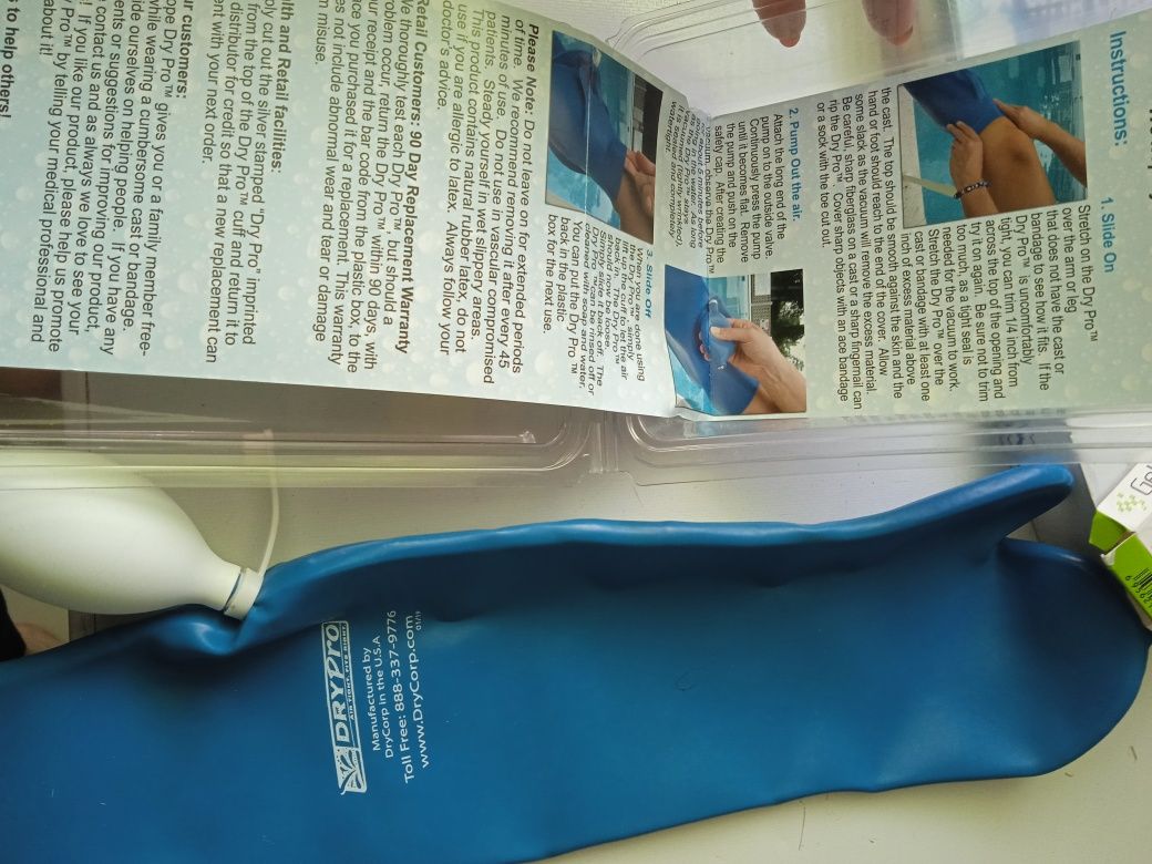 Гумова накладка на руку про гіпсі чи пораненні для купання