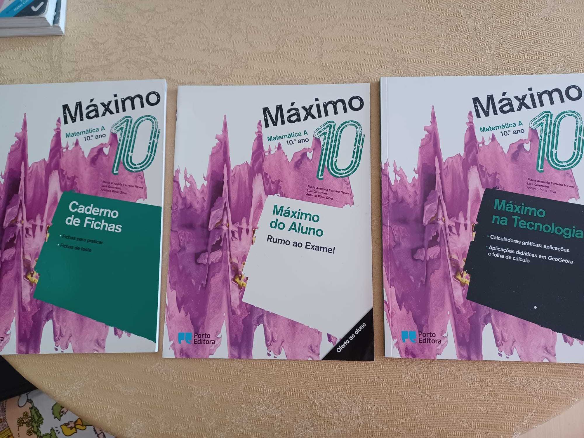 Maximo matemática - 10 ano  (como novos)