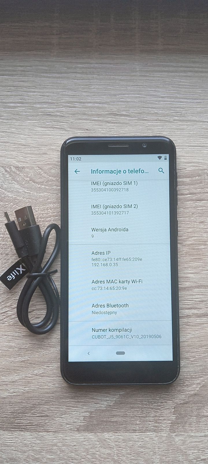 Smartfon cubot j5 2 GB ram, 16 GB pamięc