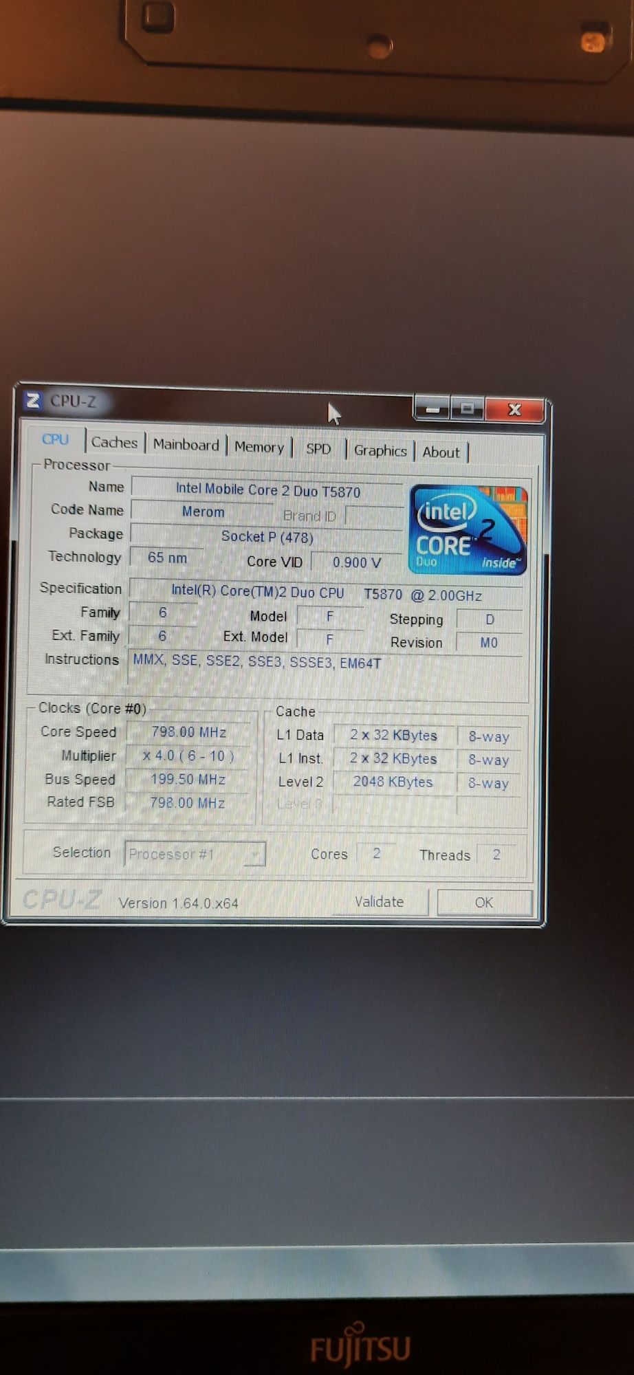 Laptop Fujitsu 2x2.00Gh, 4.0 GB RAM, HDD 320 GB