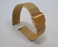 Bransoleta mesh 18mm do zegarka siatkowa złota PVD