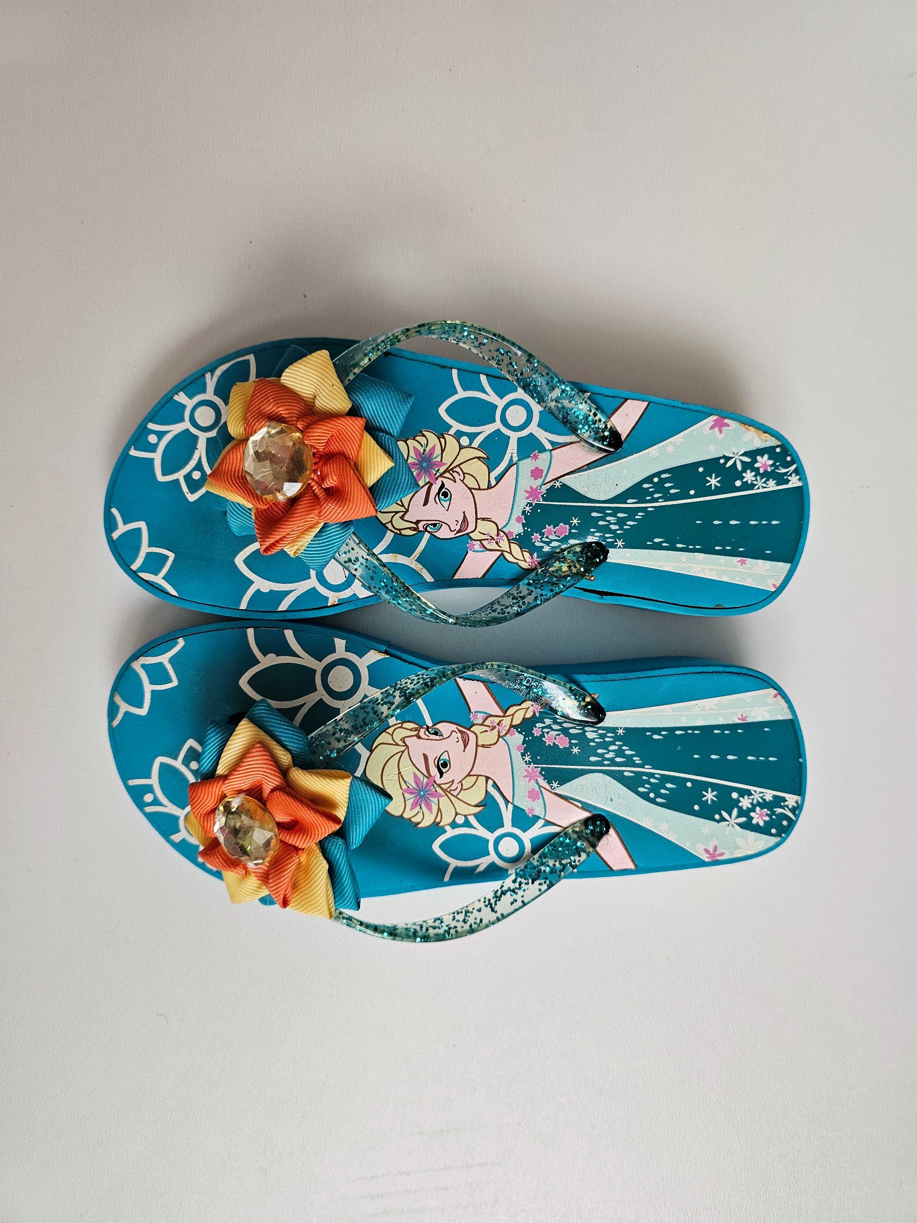 Disney urocze klapki na koturnie Frozen Kraina Lodu ELSA + gratis