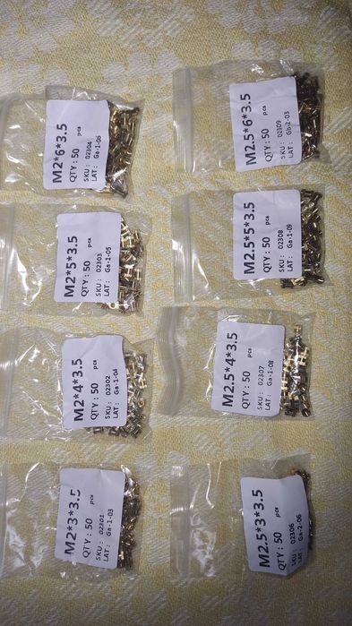 Набор гаек для 3D моделей принтера