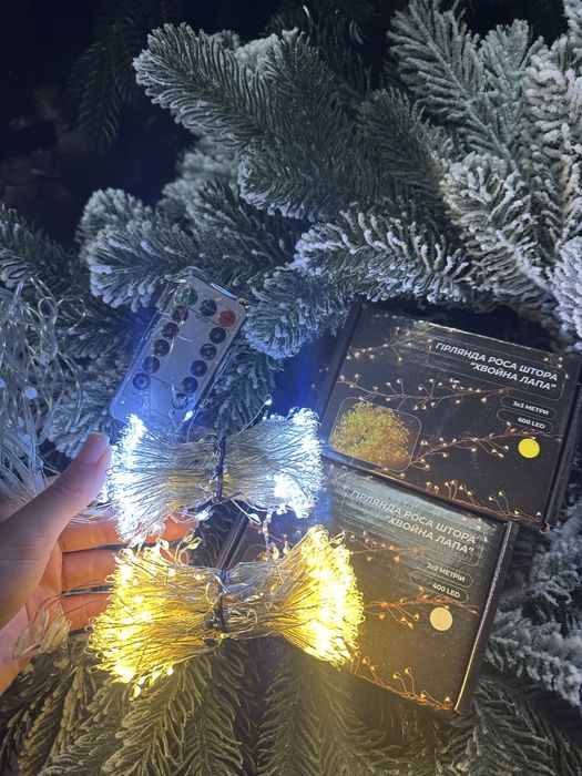 Гірлянда Роса Штора “Хвойна Лапа”