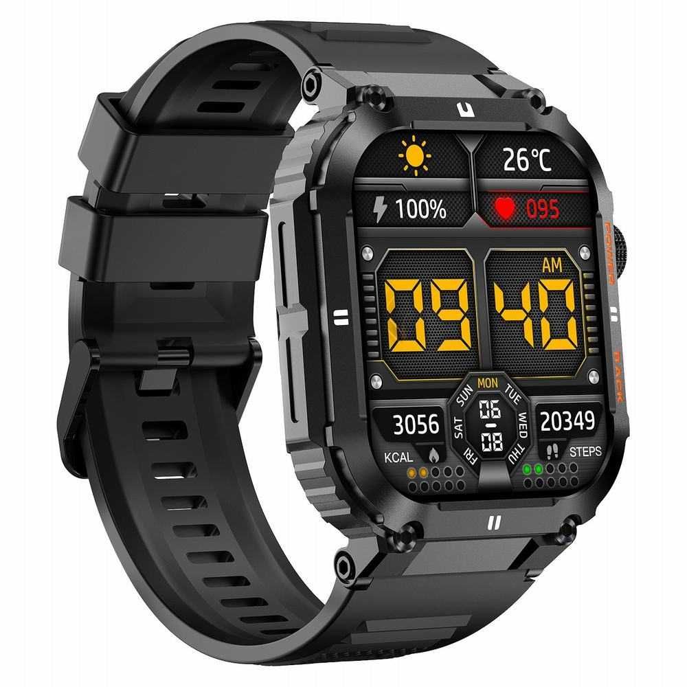 SMARTWATCH GRAVITY GT6-1 Srebny - Czarny Pasek Silikonowy