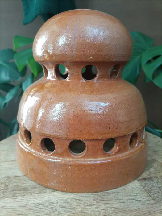 Ceramiczny klosz lampy vintage z otworami – lata 60./70 XXw
