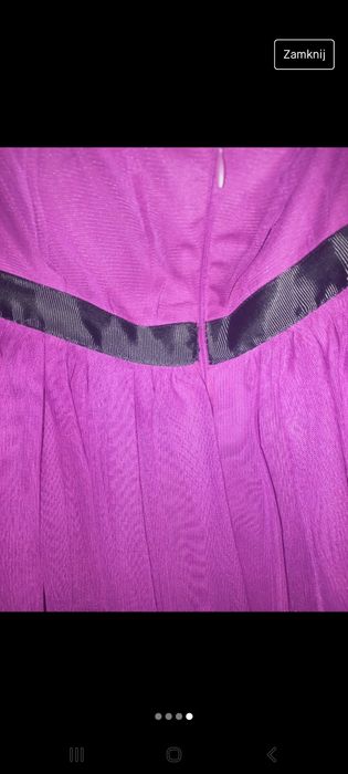 Sukienka fioletowa EMO falbany tiulowa