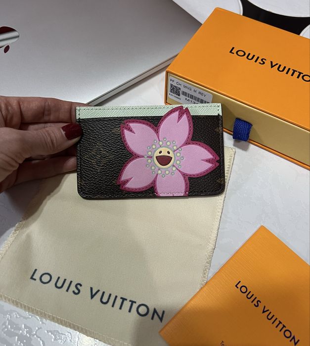 Картхолдер LV Louis Vuitton Murakami Cherry Blossom Луи Виттон премиум