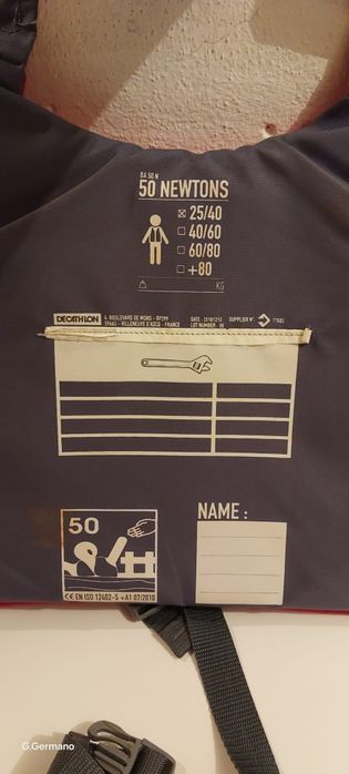 Colete flutuação 25-40kg