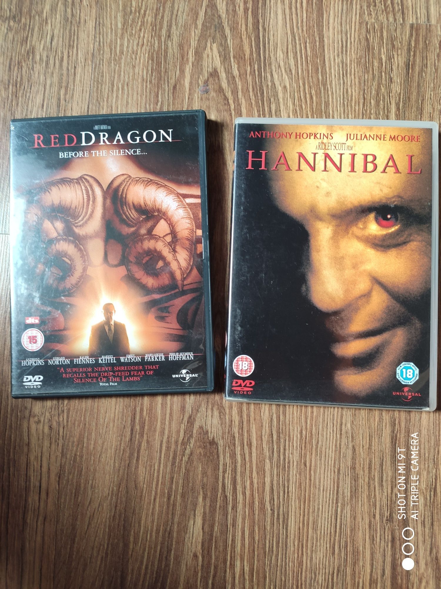 Zestaw filmów dvd - Hannibal i Red dragon