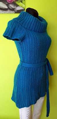 Sukienka Sweter Tunika Ciepły Gruby r. 38