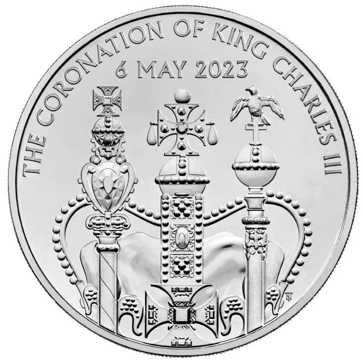 Монета 5 фунтів 2024 Коронація Чарльза III, в сувенірній упаковці