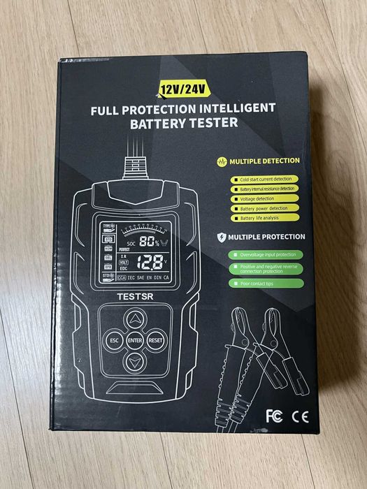 Тестер автомобильных аккумуляторов Foxsur FBT200