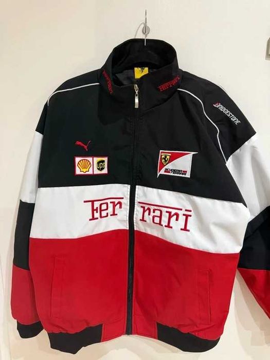 Vintage kurtka wyścigowa ferrari x puma f1