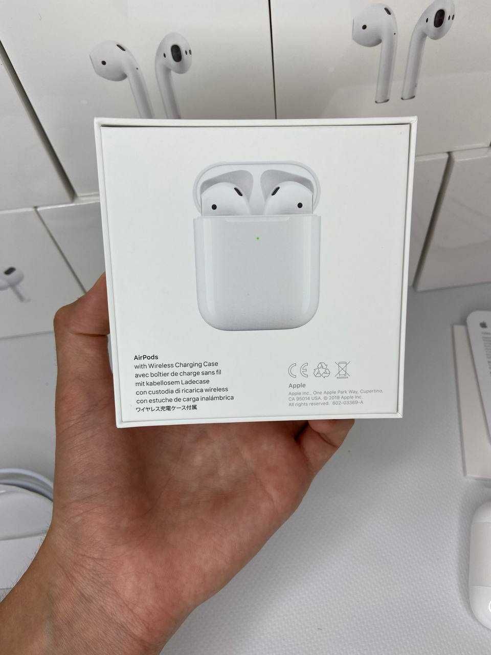 Беспроводные Наушники AirPods 2 IPhone Люкс качество