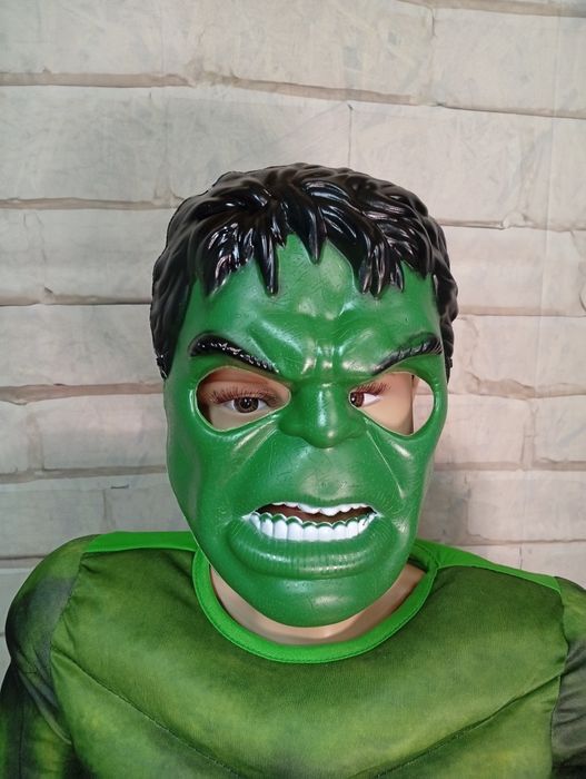 Strój karnawałowy Marvel Hulk + maska 116-122